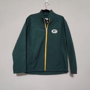 NFL greenbay packers green jacket size XL zipup coat women's